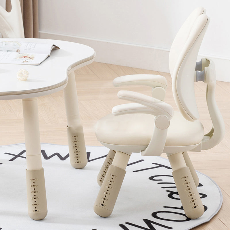 Lumendat Contemporary Creative Square PU Leather PP Height-Adjustable Backrest Armrest Kids Chair For Living Room & Bedroom Lumendat