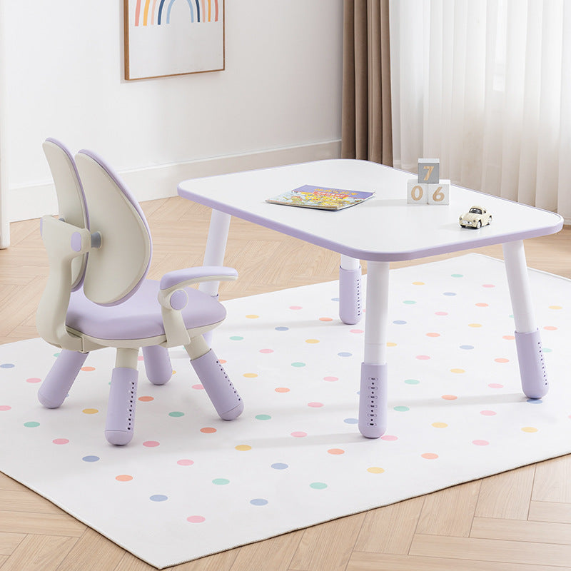Lumendat Contemporary Creative Square PU Leather PP Height-Adjustable Backrest Armrest Kids Chair For Living Room & Bedroom Lumendat