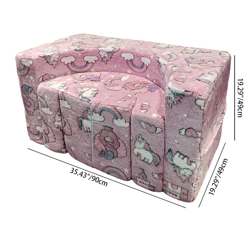Lumendat Contemporary Creative Freely Combinable Sofa: Rectangular Compressible Backrest Armrest Kids Sofa For Living Room Lumendat