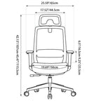 Modern Minimalist Ergonomic Desk Chair - High-Back Mesh Gaming Chair: Adjustable Headrest And Armrest For Home Office Lumendat