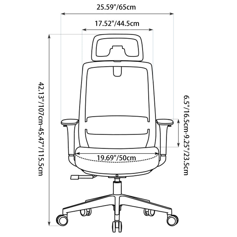 Modern Minimalist Ergonomic Desk Chair - High-Back Mesh Gaming Chair: Adjustable Headrest And Armrest For Home Office Lumendat