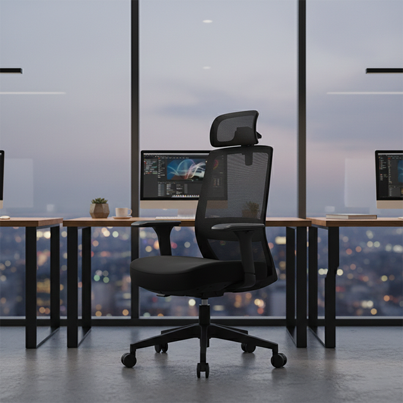 Modern Minimalist Ergonomic Desk Chair - High-Back Mesh Gaming Chair: Adjustable Headrest And Armrest For Home Office Lumendat