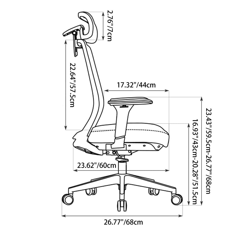 Modern Minimalist Ergonomic Desk Chair - High-Back Mesh Gaming Chair: Adjustable Headrest And Armrest For Home Office Lumendat