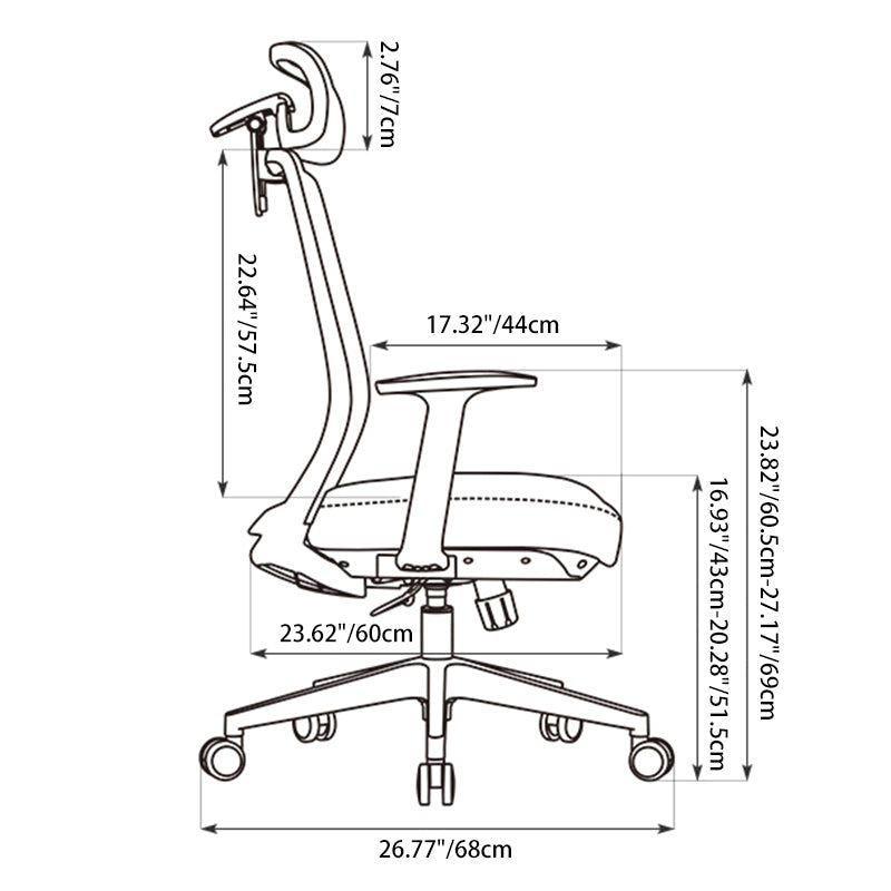 Modern Minimalist Ergonomic Desk Chair - High-Back Breathable Mesh Gaming Chair: Adjustable Headrest And Lumbar Support For Home Office Lumendat