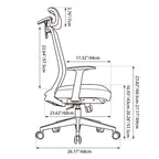 Modern Minimalist Ergonomic Desk Chair - High-Back Breathable Mesh Gaming Chair: Adjustable Headrest And Lumbar Support For Home Office Lumendat