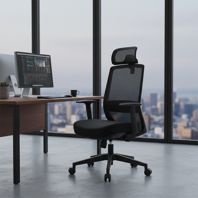 Modern Minimalist Ergonomic Desk Chair - High-Back Breathable Mesh Gaming Chair: Adjustable Headrest And Lumbar Support For Home Office Lumendat