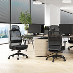 Modern Minimalist Ergonomic Desk Chair - High-Back Breathable Mesh Gaming Chair: Adjustable Headrest And Lumbar Support For Home Office Lumendat