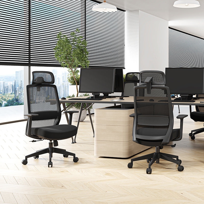 Modern Minimalist Ergonomic Desk Chair - High-Back Breathable Mesh Gaming Chair: Adjustable Headrest And Lumbar Support For Home Office Lumendat
