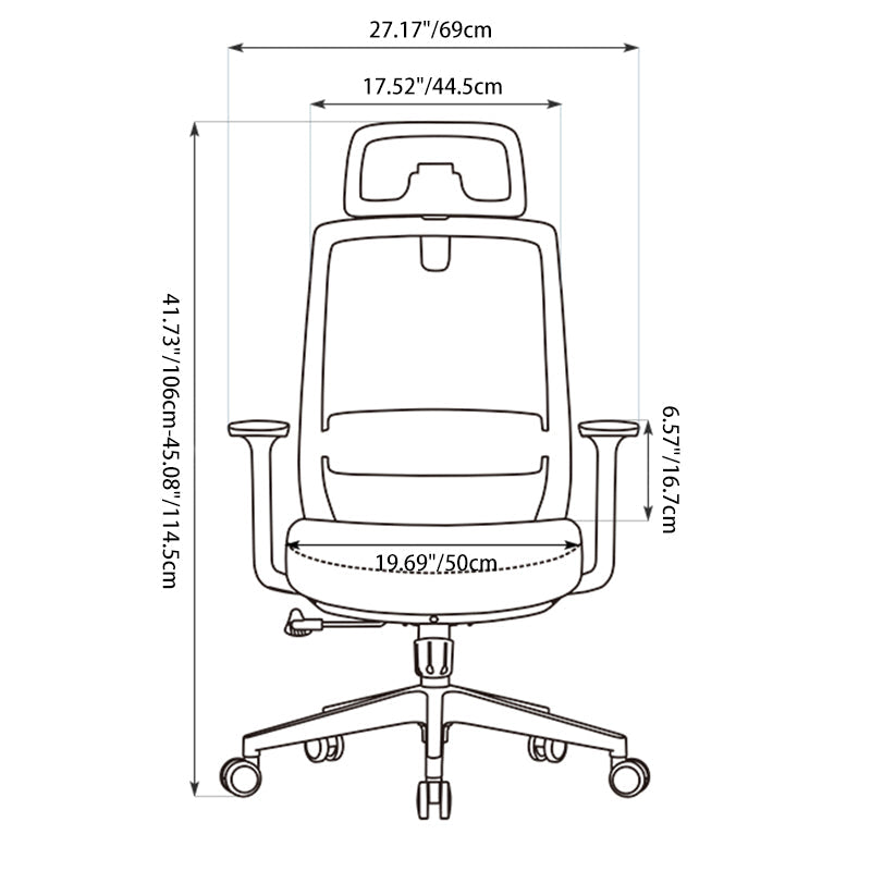 Modern Minimalist Ergonomic Desk Chair - High-Back Breathable Mesh Gaming Chair: Adjustable Headrest And Lumbar Support For Home Office Lumendat