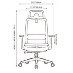Modern Minimalist Ergonomic Desk Chair - High-Back Breathable Mesh Gaming Chair: Adjustable Headrest And Lumbar Support For Home Office Lumendat