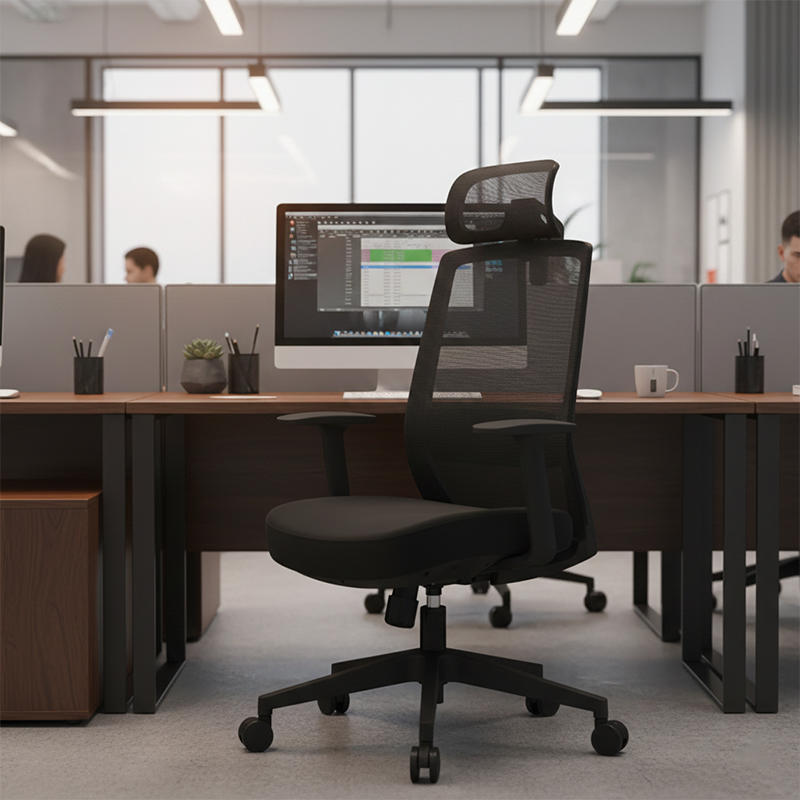 Modern Minimalist Ergonomic Desk Chair - High-Back Breathable Mesh Gaming Chair: Adjustable Headrest And Lumbar Support For Home Office Lumendat