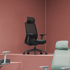 Modern Minimalist Ergonomic Desk Chair - High-Back Breathable Mesh Gaming Chair: Adjustable Headrest And Lumbar Support For Home Office Lumendat