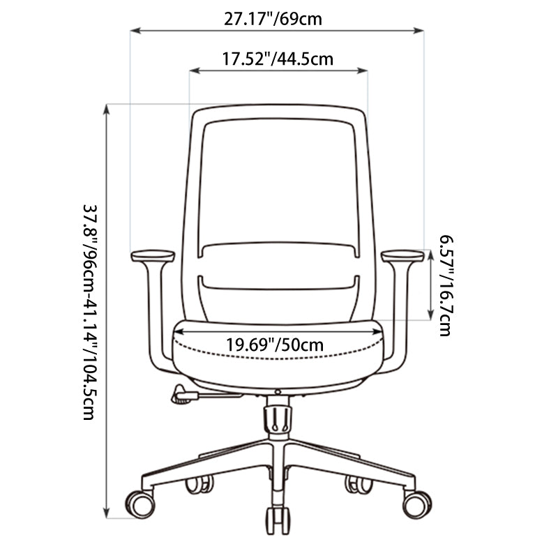 Modern Minimalist Mid-Back Ergonomic Desk Chair - Breathable Mesh Gaming Chair: Adjustable Lumbar Support Swivel Chair For Home Office Lumendat