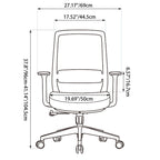 Modern Minimalist Mid-Back Ergonomic Desk Chair - Breathable Mesh Gaming Chair: Adjustable Lumbar Support Swivel Chair For Home Office Lumendat