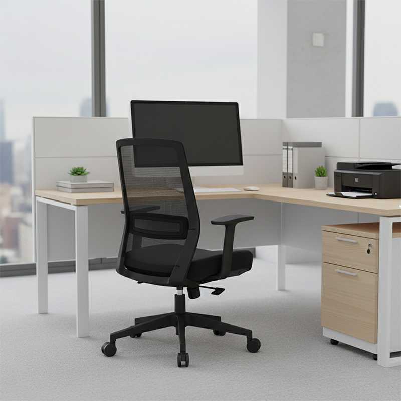 Modern Minimalist Mid-Back Ergonomic Desk Chair - Breathable Mesh Gaming Chair: Adjustable Lumbar Support Swivel Chair For Home Office Lumendat