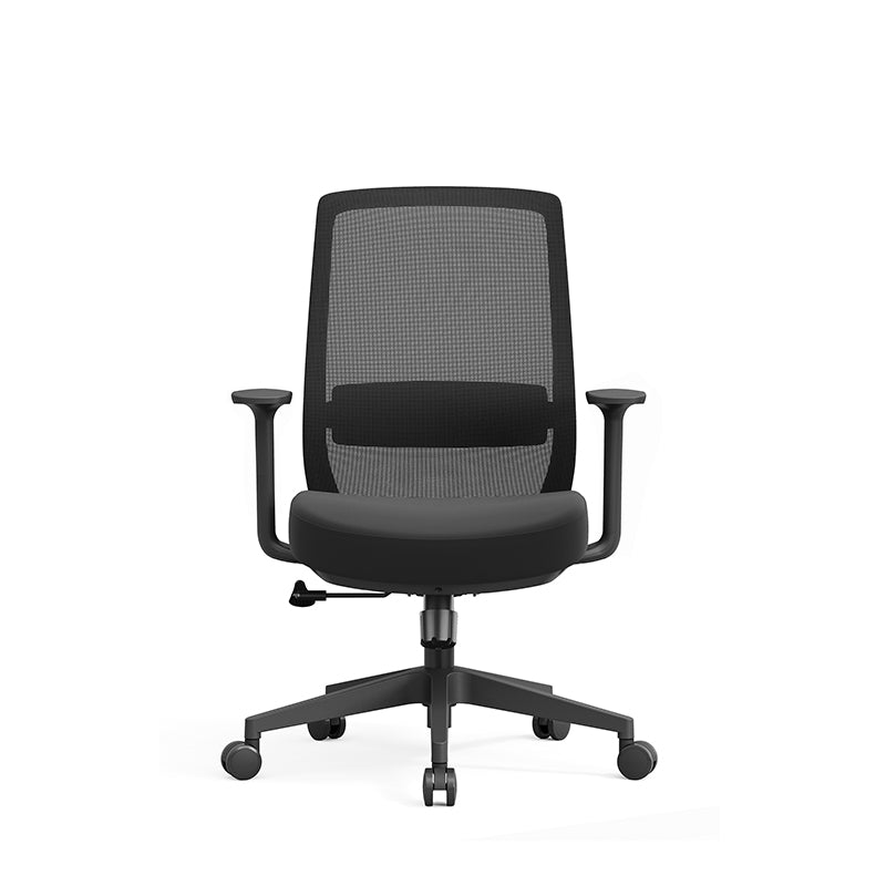Modern Minimalist Mid-Back Ergonomic Desk Chair - Breathable Mesh Gaming Chair: Adjustable Lumbar Support Swivel Chair For Home Office Lumendat