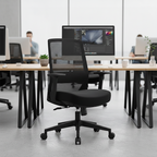 Modern Minimalist Mid-Back Ergonomic Desk Chair - Breathable Mesh Gaming Chair: Adjustable Lumbar Support Swivel Chair For Home Office Lumendat