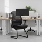 Modern Minimalist Executive Desk Chair - Breathable Mesh Office Reception Chair: Ergonomic Conference Chair For Home Office Lumendat