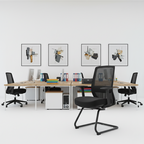 Modern Minimalist Executive Desk Chair - Breathable Mesh Office Reception Chair: Ergonomic Conference Chair For Home Office Lumendat