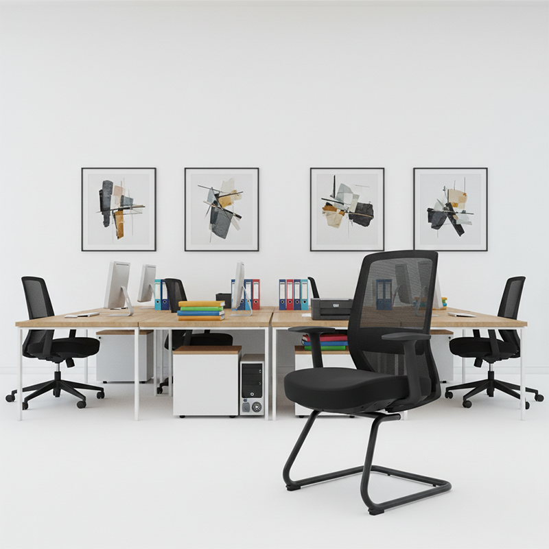 Modern Minimalist Executive Desk Chair - Breathable Mesh Office Reception Chair: Ergonomic Conference Chair For Home Office Lumendat