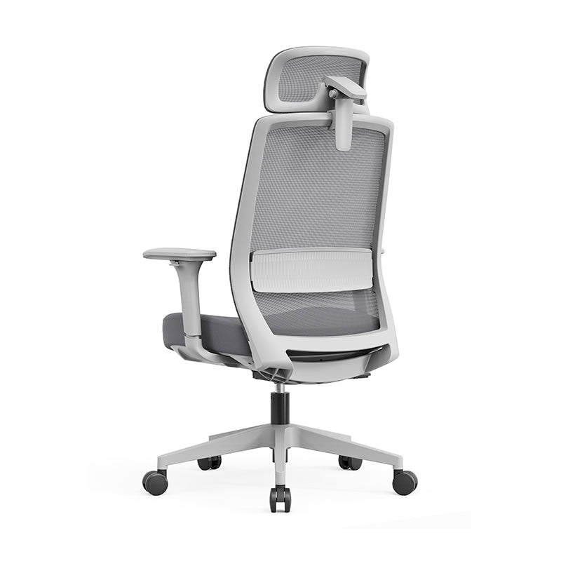 Modern Minimalist Ergonomic Desk Chair - 4D Headrest Breathable Mesh Chair: Lumbar Support Gaming Chair With Height Adjustment & Swivel For Home Office Lumendat