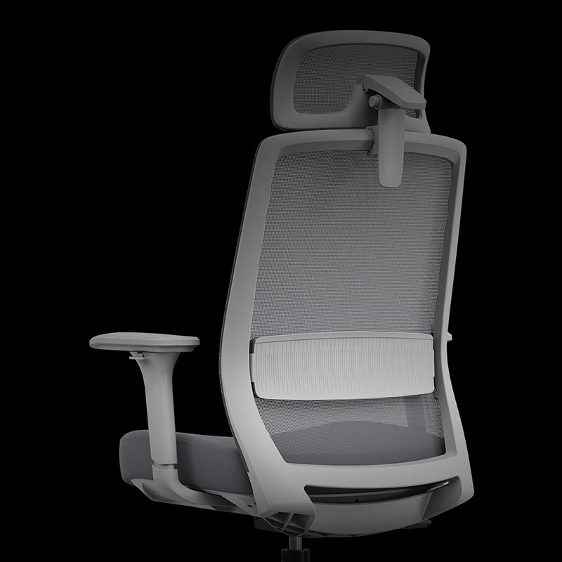 Modern Minimalist Ergonomic Desk Chair - 4D Headrest Breathable Mesh Chair: Lumbar Support Gaming Chair With Height Adjustment & Swivel For Home Office Lumendat