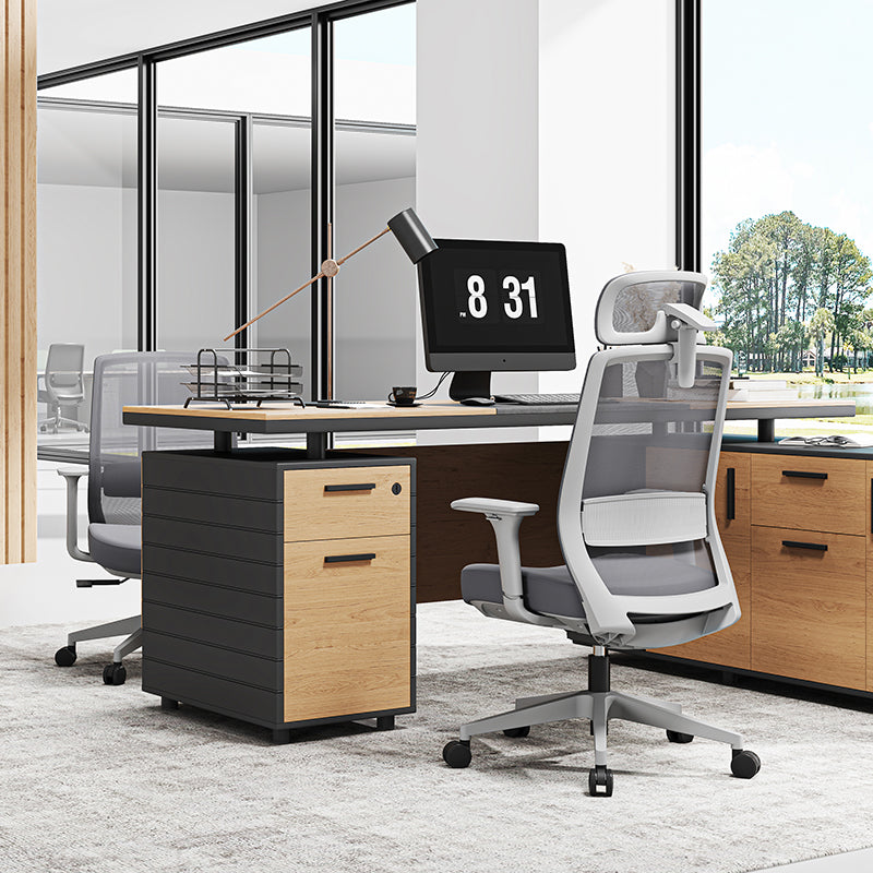 Modern Minimalist Ergonomic Desk Chair - 4D Headrest Breathable Mesh Chair: Lumbar Support Gaming Chair With Height Adjustment & Swivel For Home Office Lumendat