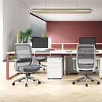 Modern Minimalist Mid-Back Desk Chair - Gray Ergonomic Gaming Chair: Breathable Mesh Swivel Office Chair For Home Office Lumendat