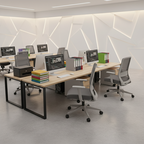 Modern Minimalist Mid-Back Desk Chair - Gray Ergonomic Gaming Chair: Breathable Mesh Swivel Office Chair For Home Office Lumendat