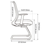 Modern Minimalist Executive Visitor Chair - Mesh Office Reception Chair: Breathable Ergonomic Desk Chair For Home Office Lumendat