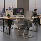 Modern Minimalist Executive Visitor Chair - Mesh Office Reception Chair: Breathable Ergonomic Desk Chair For Home Office Lumendat