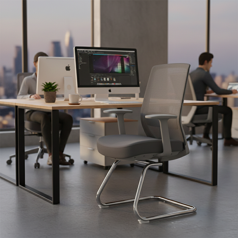 Modern Minimalist Executive Visitor Chair - Mesh Office Reception Chair: Breathable Ergonomic Desk Chair For Home Office Lumendat
