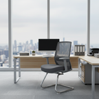 Modern Minimalist Executive Visitor Chair - Mesh Office Reception Chair: Breathable Ergonomic Desk Chair For Home Office Lumendat