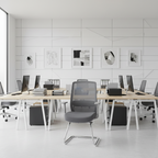 Modern Minimalist Executive Visitor Chair - Mesh Office Reception Chair: Breathable Ergonomic Desk Chair For Home Office Lumendat