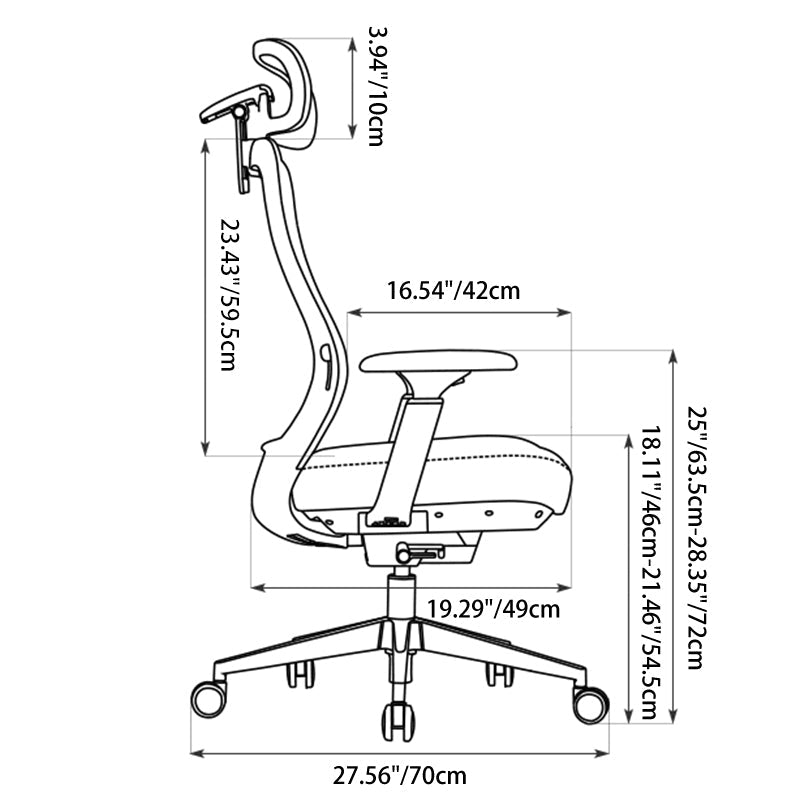 Modern Minimalist Black Executive Office Chair: Ergonomic Design-Swivel Height-Adjustable Gaming Chair For Home Office Lumendat
