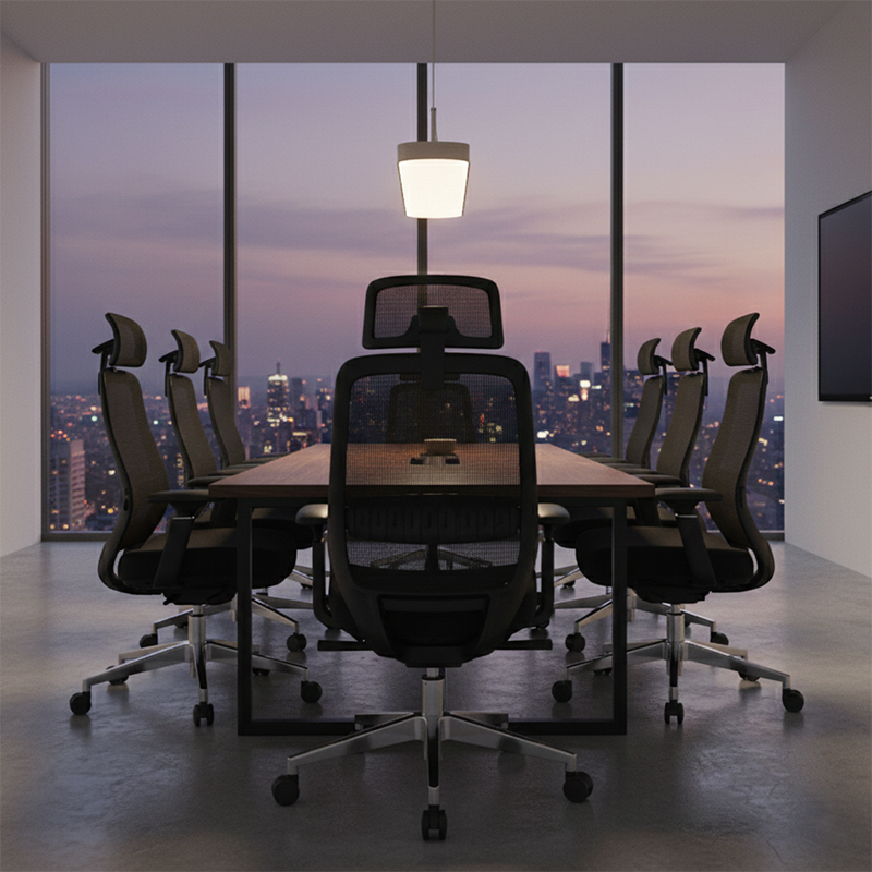 Modern Minimalist Black Executive Office Chair: Ergonomic Design-Swivel Height-Adjustable Gaming Chair For Home Office Lumendat