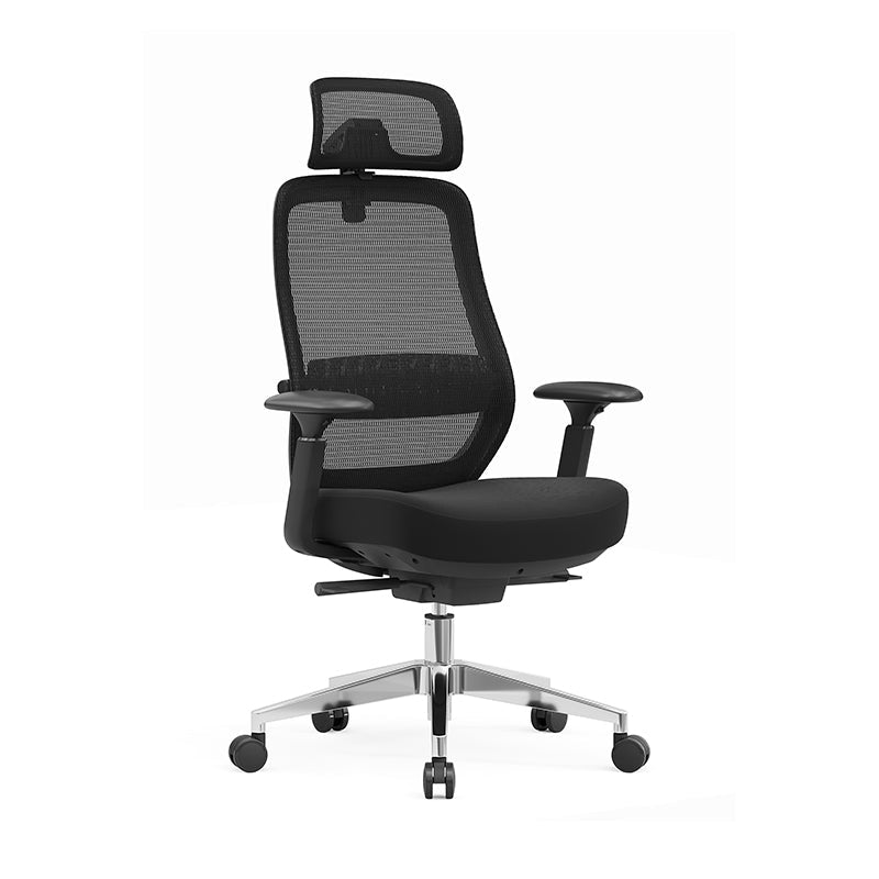 Modern Minimalist Black Executive Office Chair: Ergonomic Design-Swivel Height-Adjustable Gaming Chair For Home Office Lumendat