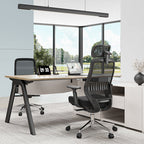 Modern Minimalist Black Executive Office Chair: Ergonomic Design-Swivel Height-Adjustable Gaming Chair For Home Office Lumendat