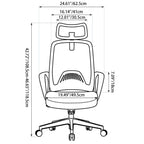 Modern Minimalist High-Back Ergonomic Desk Chair: Adjustable Headrest Gaming Chair - Height-Adjustable Swivel Chair For Home Office Lumendat