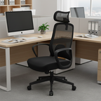Modern Minimalist High-Back Ergonomic Desk Chair: Adjustable Headrest Gaming Chair - Height-Adjustable Swivel Chair For Home Office Lumendat