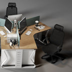 Modern Minimalist High-Back Ergonomic Desk Chair: Adjustable Headrest Gaming Chair - Height-Adjustable Swivel Chair For Home Office Lumendat