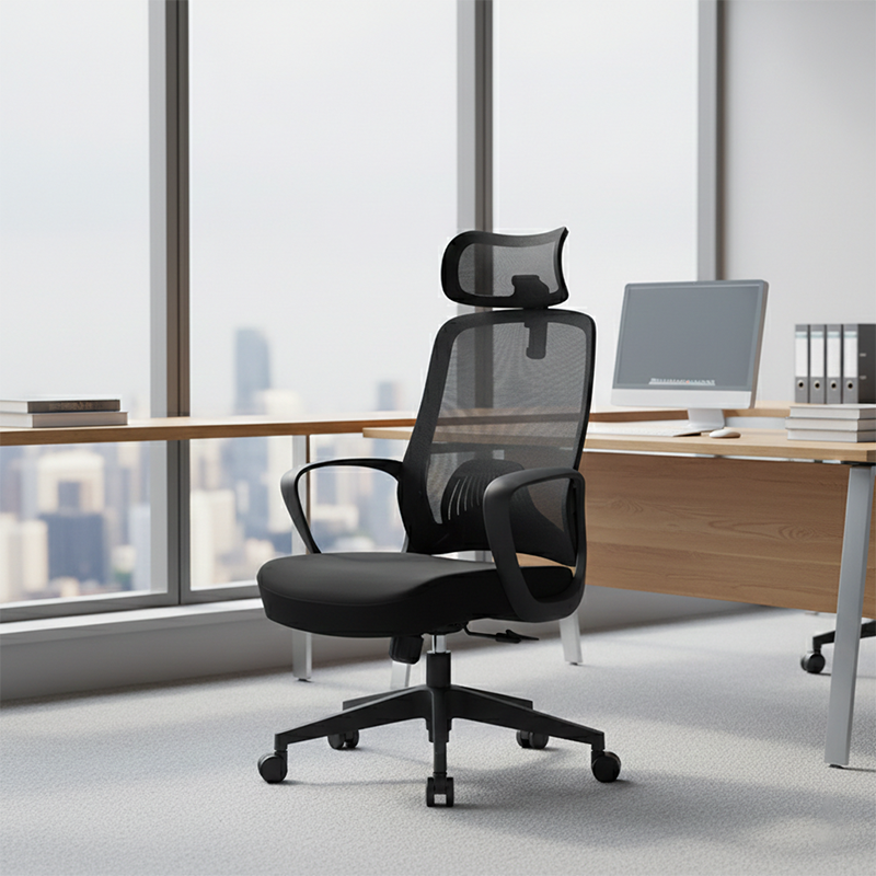 Modern Minimalist High-Back Ergonomic Desk Chair: Adjustable Headrest Gaming Chair - Height-Adjustable Swivel Chair For Home Office Lumendat