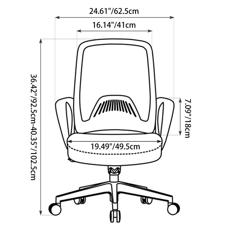 Modern Minimalist Mid-Back Desk Chair: Ergonomic Gaming Chair - Breathable Mesh Height-Adjustable Swivel Chair For Home Office Lumendat