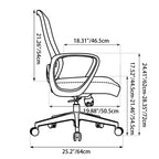 Modern Minimalist Mid-Back Desk Chair: Ergonomic Gaming Chair - Breathable Mesh Height-Adjustable Swivel Chair For Home Office Lumendat