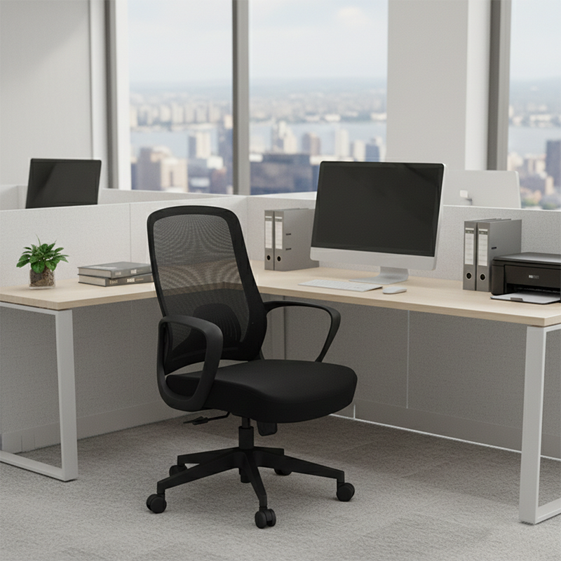 Modern Minimalist Mid-Back Desk Chair: Ergonomic Gaming Chair - Breathable Mesh Height-Adjustable Swivel Chair For Home Office Lumendat