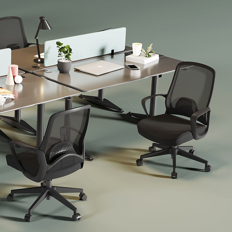 Modern Minimalist Mid-Back Desk Chair: Ergonomic Gaming Chair - Breathable Mesh Height-Adjustable Swivel Chair For Home Office Lumendat