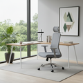 Modern Minimalist High-Back Mesh Desk Chair: Adjustable Headrest With Coat Rack - Ergonomic Swivel Gaming Chair For Home Office Lumendat