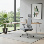 Modern Minimalist High-Back Mesh Desk Chair: Adjustable Headrest With Coat Rack - Ergonomic Swivel Gaming Chair For Home Office Lumendat