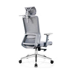 Modern Minimalist High-Back Mesh Desk Chair: Adjustable Headrest With Coat Rack - Ergonomic Swivel Gaming Chair For Home Office Lumendat