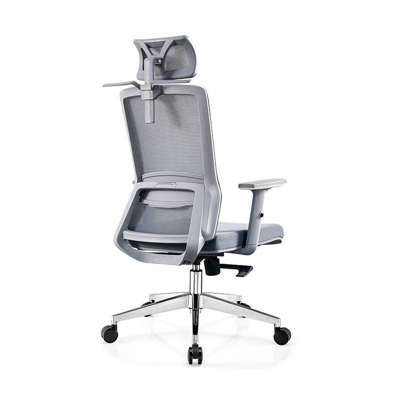 Modern Minimalist High-Back Mesh Desk Chair: Adjustable Headrest With Coat Rack - Ergonomic Swivel Gaming Chair For Home Office Lumendat